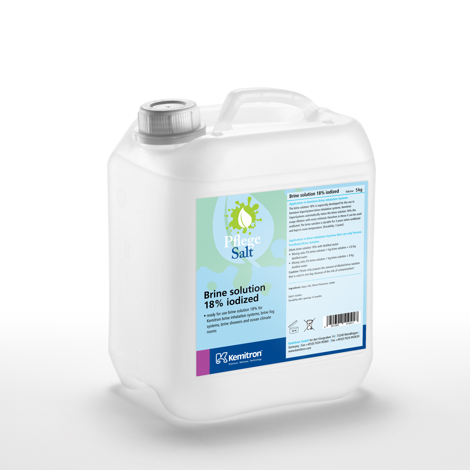 Salt Solelösung, 18% jodiert, 5 kg Kanister